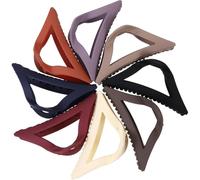 Cabilock 8pcs Large Triangle Hair Claw Clips for Thick and Hair Decorative Hollow Shark Clip Strong Hold for Women Daily Styling and Special Occasions
