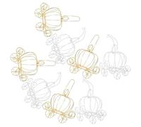 Cabilock 8pcs Metal Pumpkin Carriage Candy Boxes for Halloween Wedding Favors Sturdy Candy Holders and Table Decor Gold White Multipurpose Party Treat Containers for Showers and Birthdays