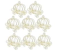 Cabilock 8pcs Metal Pumpkin Carriage Candy Boxes for Party Favour Containers, Creative and Beautiful Design, for DIY Projects and Celebratory Occasions