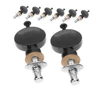 Cabilock 8pcs Metal Ukulele Tuning Pegs with Small Round Handles for Stable Sound Guitar Parts Upgrade Compatible with Various Models Ergonomic Grip for Beginners and Professionals