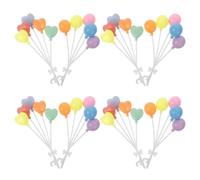 Cabilock 8Pcs Miniature Dollhouse Balloon Decorations Set Round and Heart-Shaped Balloons for Birthday Cake Doll House Accessories and Photo Props