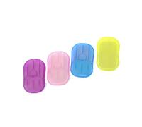 Cabilock 8pcs Portable Soap Sheets in Plastic Box for Hand Washing Tablets | Compact and Convenient, for Home Use or Camping, Boxed Plastic Accessory Included Random Color