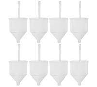 Cabilock 8pcs Reusable Plastic Viscosity Measurement Funnel with Handle for Resins and Enamel, White Flow Cup for Painting Projects and Industrial Use