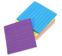 Cabilock 8Pcs Small Adhesive Memo Pads Lined Sticky Tabs with Strong Self-adhesive for Office School Home Use Portable Colored Pocket Notepads for Notes Reminders and Organization