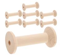 Cabilock 8pcs Wooden Thread Spools Large Unfinished Sewing Spool Holders for Embroidery Wire Weaving DIY Craft Projects Efficient Thread Organizer Wood Bobbins