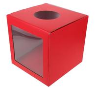 Cabilock 9.84In Square Raffle Box Cardboard Lottery Ticket Box for Voting Donation Ballot Suggestion Game Use at Parties Weddings and Charity Events
