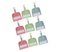 Cabilock 9pcs Mini Dustpan and Brush Set Small Portable Cleaning Tool Tiny Whisk Broom for Desk Keyboard Car Pet Nest Precision Sweeping Compact Handheld Cleaning Brushes