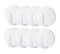 Cabilock ABS Material Hangers 8pcs Coat Hooks Plastic Hooks for Fridge Easy to Use and Install