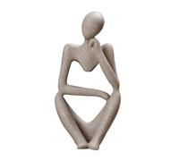 Cabilock Abstract Thinker Statue Desktop Sculpture Modern Sandstone Figurine for Home Office Decor Artistic Miniature Left-right Thought Design Nordic Style Abstract Art for Women and Art
