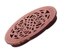 Cabilock Acoustic Guitar Sound Hole Cover Wood Feedback Buffer Carved Pattern Guitar Soundhole Block Protector for Folk