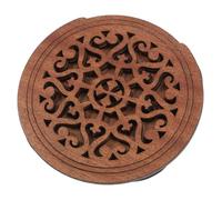 Cabilock Acoustic Guitar Soundhole Cover Made from Solid Wood Artistic Carved Design for Reducing Feedback during Play