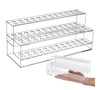 Cabilock Acrylic Pen Holder Storage Box with 48 Slots Clear Desktop Organizer for Pencils Paint Brushes and Crayons Large Capacity Pen Stand for Home Office Desk