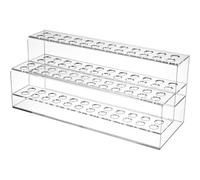 Cabilock Acrylic Pen Showing Stand with 48 Slots, Clear Desktop Paint Brushes Storage Organizer, Large Capacity Pencil Holder Desk Accessory Art Supplies for Home Office