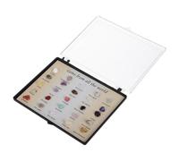 Cabilock Acrylic Rock Collection Display Box with Mineral Specimens Transparent Crystal and Gemstone for Geology Education School Teaching Home Decor and Storage