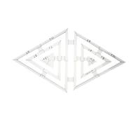 Cabilock Acrylic Sewing Ruler for Embroidery and Drawing, Double Quilting Ruler with Hollow-out Design, Simple and Easy to Read Patchwork Template for Clothes Making and Craft Projects