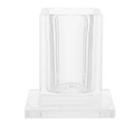 Cabilock Acrylic Table Mic Stand White Sturdy Desktop Microphone Holder with Higher Stability Multifunctional Wireless Mic Stand for Office and Ktv