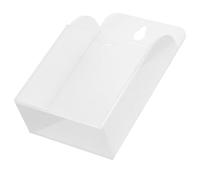 Cabilock Acrylic Wall Mounted Remote Control Holder with Easy Installation and Space Optimization, White Storage Box for Small Essentials and Remotes, for Coffee Table Or Nightstand