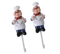 Cabilock Adhesive Wall Hooks 2 Pack Kitchen Bathroom Hanger Hooks Resin Decor Strong Hold No Nail Required