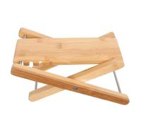 Cabilock Adjustable Bamboo Pedicure Foot Stool for Nail Art Salon Use Folding Footrest with Strong Support and Non-Slip Design Comfortable Footboard for Manicure and Foot Care