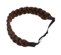 Cabilock Adjustable Handmade Fake Braid Hair Band with High-temperature Wire Thick Voluminous Braided Headband for Women Soft Comfortable Hair Accessory for Various Hairstyles
