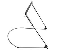 Cabilock Adjustable Harmonica Neck Holder Stand for 10/16/24-Hole Mouth Organ, Black Harmonica Harp Rack Accessory with Neck Strap for Blues Folk Jazz Performance