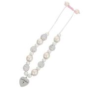 Cabilock Adjustable Heart-shaped Cross Pendant Bracelet for Baptism and First Communion, Resists Scratching, Plastic and Paper Material, Christening Gift for Goddaughter