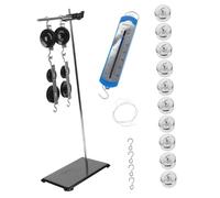 Cabilock Adjustable Height Physics Pulley Model Kit with Bracket Hook Weights and Force for Middle School Mechanics Experiments Simple Operation Science Teaching Tool