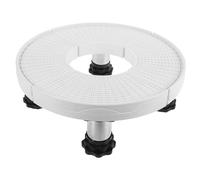 Cabilock Adjustable Height Round Air Conditioner Base Stand Elevated Bracket for Fridge Washing Machine Portable Ac and Mini Fridge Organizer White Compatible Pedestal