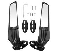 Cabilock Adjustable Motorcycle Rear View Mirror Large Glass Surface Side Mirror for Motorbike Fit with Mounting Accessories Compatible with Kawasaki