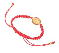 Cabilock Adjustable Red Rope Benedict Woven Bracelet for Men and Unisex, Lightweight Alloy Religious Bracelet with Elegant Style, for Daily Dressing and Formal Dresses