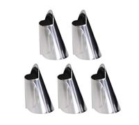 Cabilock Adjustable Stainless Steel Finger Protector for Kitchen Safety Cutting Peeling Shelling Tools for Nuts Beans Pistachios 1.57X0.98X0.98 Inches 5 Pack