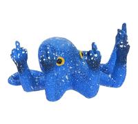 Cabilock Adorable Miniature Octopus Figurine Blue Decorative Aquarium Ornament for Lawn Garden Desktop Micro Landscaping with Fine Workmanship and Compact Design