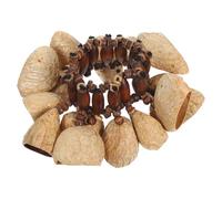 Cabilock African Drummer Bells Natural Shell Shaker Bracelet for Dance Yoga Party Hand Percussion Instrument Tribal Rattle Shaker