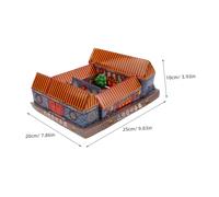 Cabilock Ancestor Worship Paper Villa Set Creative Sacrificial Paper House Decoration for Festival and Ancestral Rituals for Qingming and Memorial Ceremonies