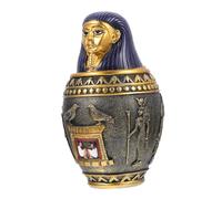 Cabilock Ancient Egyptian Canopic Jar Resin Ornament, Realistic Desktop Sculpture Fine Detail, Sturdy Craft for Home or Porch Decor