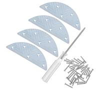 Cabilock Anti-wear Heel Plates for Boots and Shoes, Iron Material with Cushioning Function, Includes Screws and Screwdriver for Easy Nail-on Installation, for Rugged Outdoor Environments