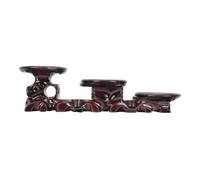 Cabilock Antique Wooden Display Base for Jade and Rare Artifacts Retro Style Teapot Holder Rack with Smooth Craftsmanship Elegant Stand for Cultural Collectibles and Vases