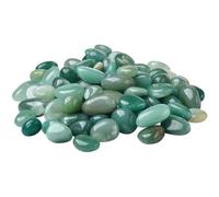 Cabilock Aquarium Gravel Decor Stones for Fish Tank, Green Irregular Stone | Vase Beads Glass Pebbles, Decorative Use for Aquarium and Flowerpot, Chic Look, Not Easy to Fade