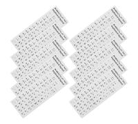 Cabilock Arabic Keyboard Stickers Versatile Use Pvc Material 10 Sheets and Preserves Keyboard’s Original with Matte Finish Laptop and Desktop Keyboard Replacement Decals for Home