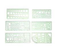 Cabilock Architect Scale Ruler Geometric Circle Template Drawing Stencil for Architecture Technical Illustration Measuring in Centimeters Plastic Design