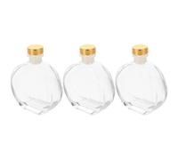 Cabilock Aromatherapy Diffuser Glass Bottles Set of 3 100ml with Polymer Caps for Desktop and Laboratory Essential Oil Diffusing