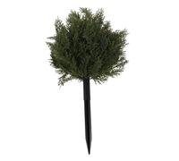 Cabilock Artificial Cedar Topiary Ball Tree with Ground Spike Realistic Faux Cypress Evergreen Shrub for Outdoor Garden Porch and Indoor Home Decor Easy Installation UV Resistant
