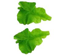 Cabilock Artificial Lettuce Leaves 2pcs Pvc Simulation Vegetable Leaf Lifelike Food Decoration Props for Home Kitchen Restaurant Display