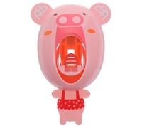 Cabilock Automatic Toothpaste Dispenser for Kids Cartoon Pig Design Hands Free Toothpaste Squeezer Wall Mounted Bathroom Accessory Easy to Use