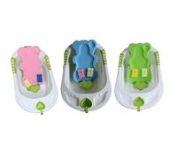 Cabilock Baby Bath Mat Baby Bath Sponge Mat Non-Slip Ergonomic Quick Drying Sponge Bear Brush Set 50.5x31x4cm Green Random Color