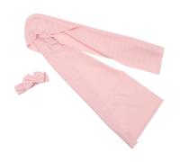 Cabilock Baby Swaddle Blanket 2pcs Set Pink Cotton Stretchy Receiving Blankets for Newborn Boys and Girls Bow Headband Newborn Sleep Wrap for Infants