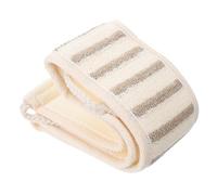 Cabilock Back Scrubber Long Double-sided Bath Washcloth Foldable Exfoliating Made from Flax and Toweling Material for Shower and Bathing Use