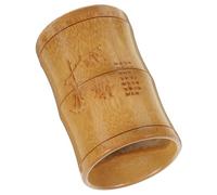 Cabilock Bamboo Pen Holder Vintage Desk Organizer with Capacity Rounded Edges for Office and Home Storage Chinese Style Desktop Decor Tools Holder Random Typeface Design