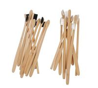 Cabilock Bamboo Toothbrushes Eco-Friendly 20pcs with Supple Bristles and Practical Use, Sturdy Black Manual Toothbrushes and Comfortable Handle Design for Home and Travel