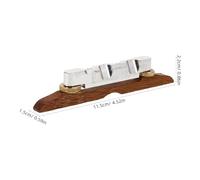 Cabilock Banjo Replacement Part Banjo Bridge Wooden Coffee Bridge Easy to Replace Sturdy Metal and Wood Construction for Guitar Lovers